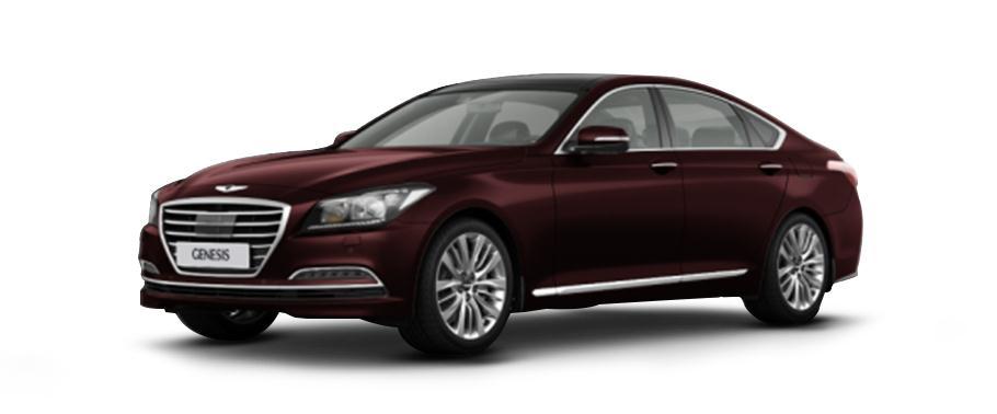 Hyundai Genesis Burgandy Red