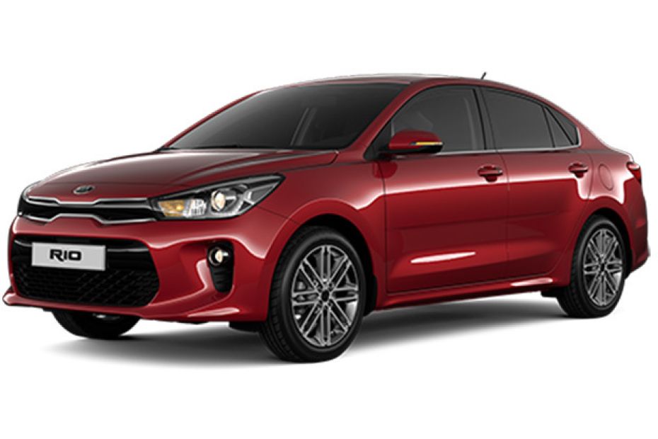 KIA Rio 4-Door Fiery Red
