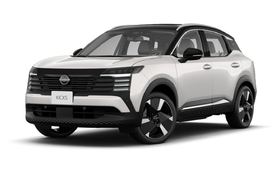 Nissan Kicks Aspen White Super Black