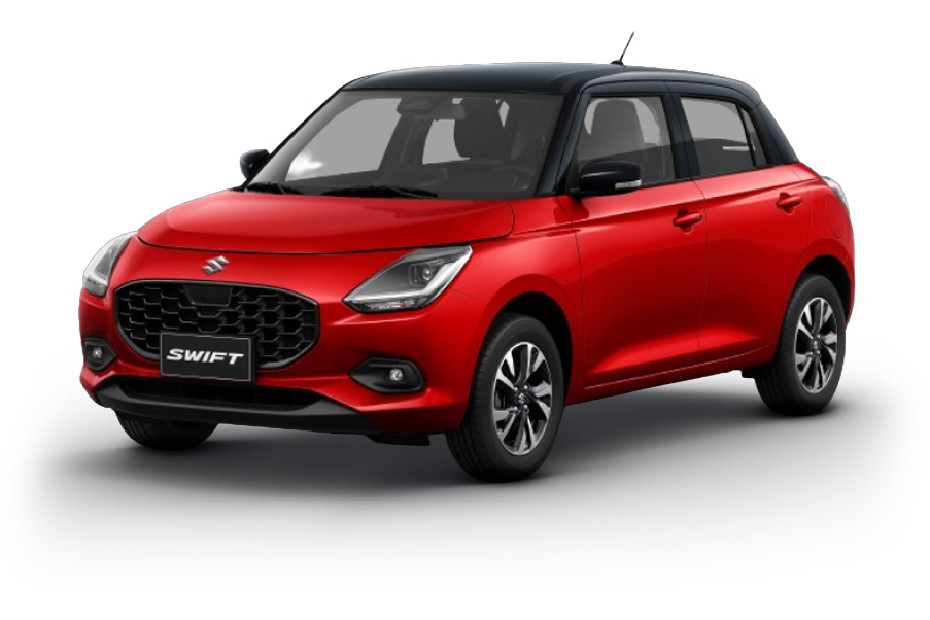 Suzuki Swift Sizzling Red Metallic Midnight Black Pearl
