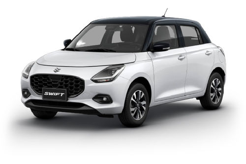Suzuki Swift Arctic White Pearl Midnight Black Pearl