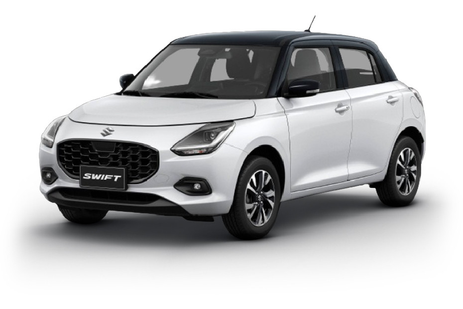 Suzuki Swift Arctic White Pearl Midnight Black Pearl