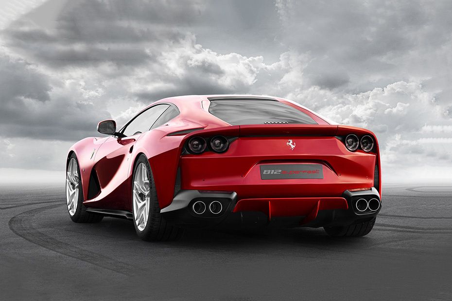 Rear Cross Side View of Ferrari 812 Superfast