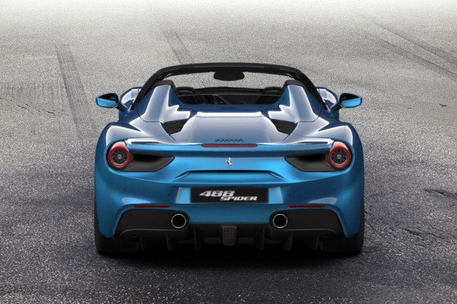 Full Rear View of Ferrari 488 Spider