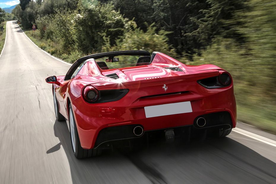 Rear Medium View of Ferrari 488 Spider