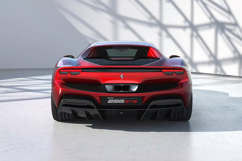 Full Rear View of Ferrari 296 GTB