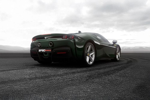 SF90 Stradale Rear angle view