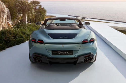 Full Rear View of Ferrari Roma Spider