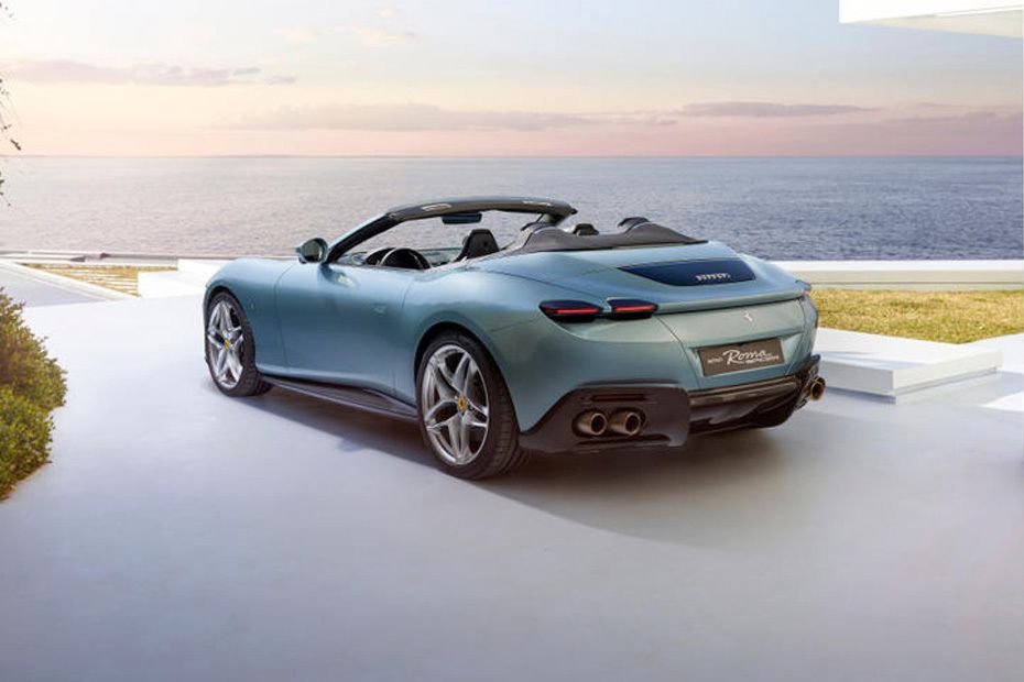 Rear Cross Side View of Ferrari Roma Spider