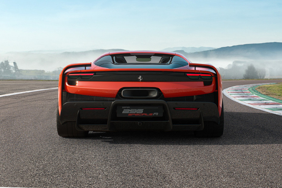 Full Rear View of Ferrari 296 Speciale A