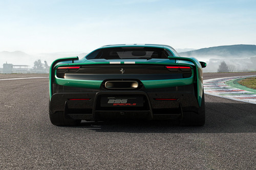 Full Rear View of Ferrari 296 Speciale