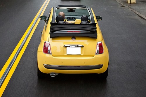 Full Rear View of Fiat 500C