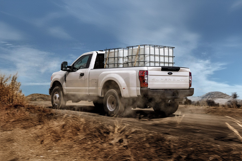 Rear Cross Side View of Ford Super Duty