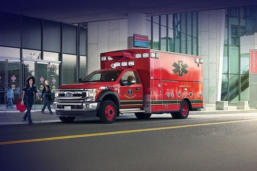 Ford Super Duty Chassis Cab Front Cross Side View