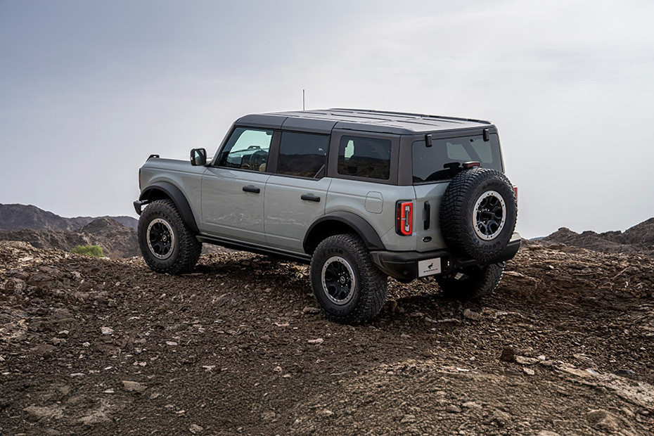 Rear Cross Side View of Ford Bronco