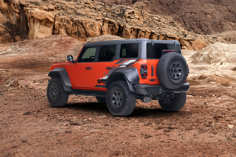 Rear Cross Side View of Ford Bronco Raptor