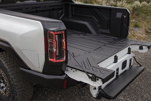 Trunk Open Closer View of Hummer EV Pickup