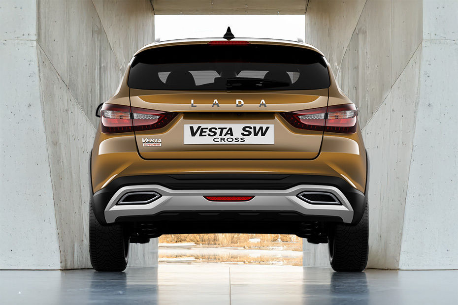 Full Rear View of Lada Vesta SW Cross