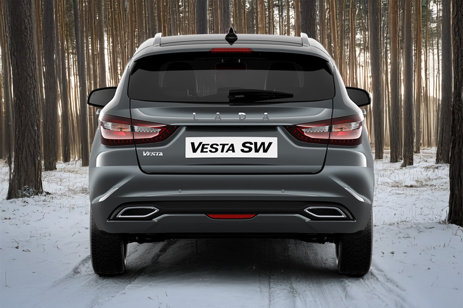 Full Rear View of Lada Vesta SW