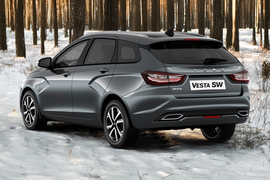 Rear Cross Side View of Lada Vesta SW