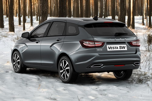 Rear Cross Side View of Lada Vesta SW