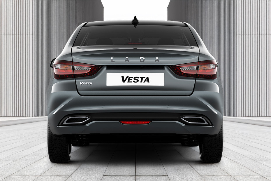 Full Rear View of Lada Vesta Sedan
