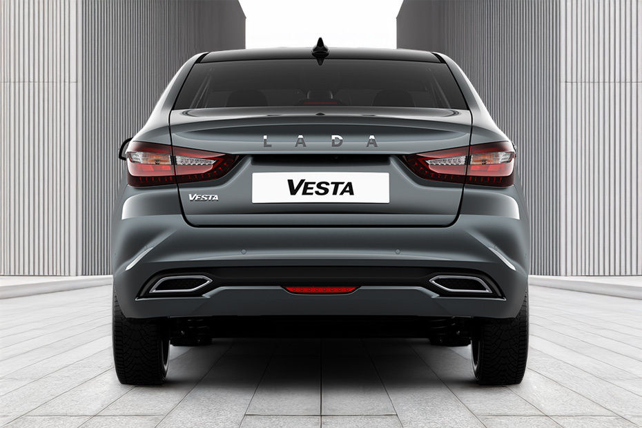 Full Rear View of Lada Vesta Sedan