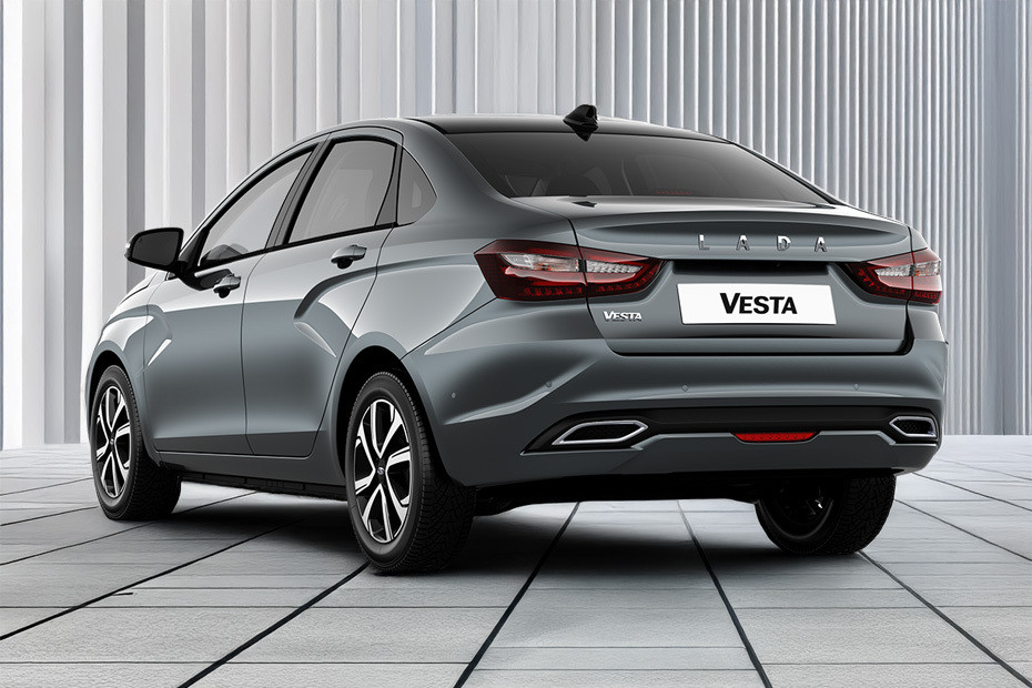 Rear Medium View of Lada Vesta Sedan