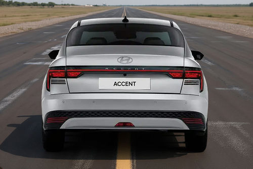Full Rear View of Hyundai Accent