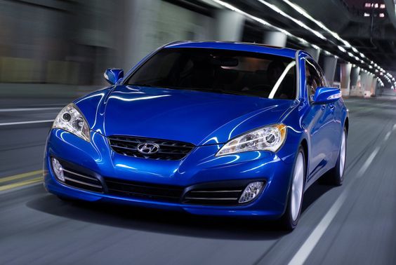 Hyundai Genesis Coupe Front Angle High View