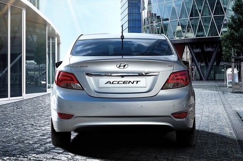 Full Rear View of Hyundai Accent (2012-2021)