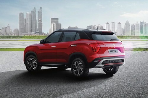 Rear Cross View of Hyundai Creta (2023-2024)
