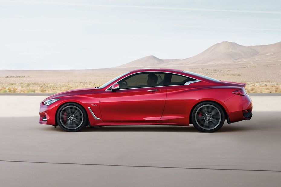 Rear Cross View of Infiniti Q60 (2022-2023)