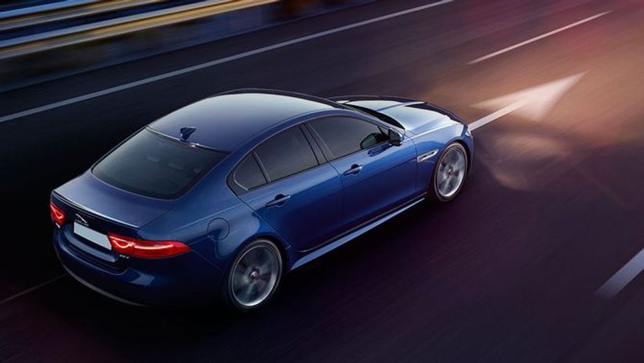 XE R-Sport Rear angle view