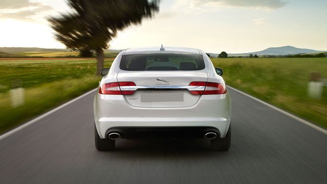 Full Rear View of Jaguar XF Premium Luxury