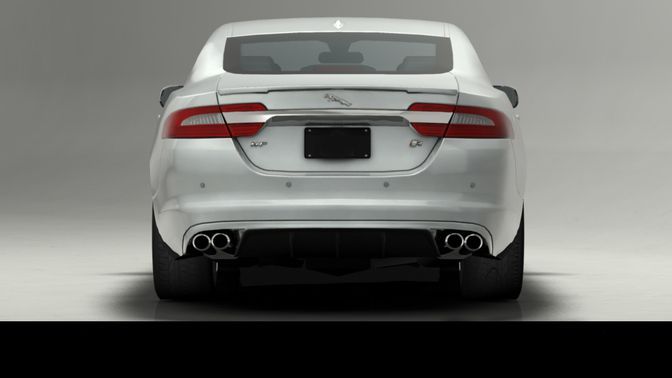 Full Rear View of Jaguar XFR