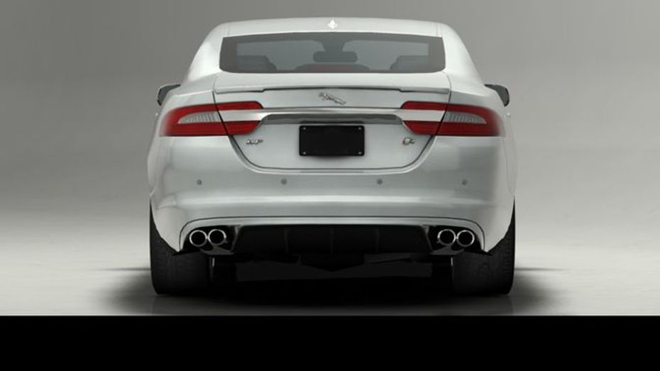 Full Rear View of Jaguar XFR