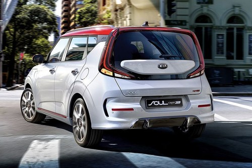 Rear Cross Side View of KIA Soul