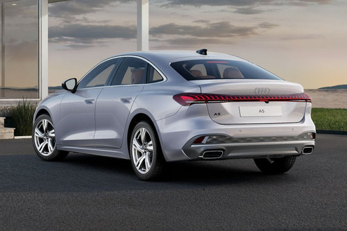 Rear Cross Side View of Audi A5 Sedan