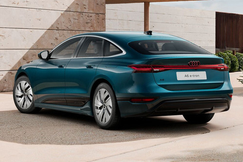 Rear Cross Side View of Audi A6 E-tron