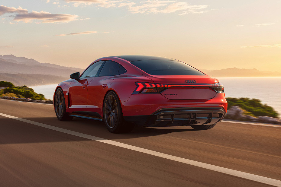 Rear Cross Side View of Audi E-tron GT