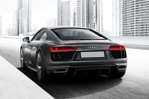 Rear Cross Side View of Audi R8 Coupe