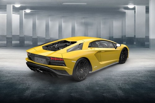 Aventador Rear angle view