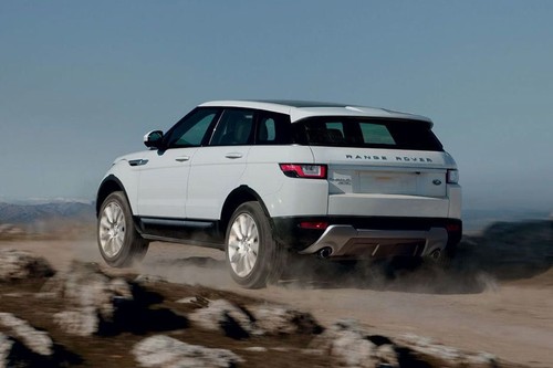 Rear Cross Side View of Land Rover Range Rover Evoque 5 Door