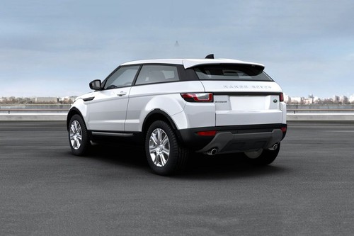 Rear Cross Side View of Land Rover Range Rover Evoque Coupe