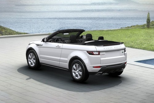 Rear Cross Side View of Land Rover Range Rover Evoque Convertible