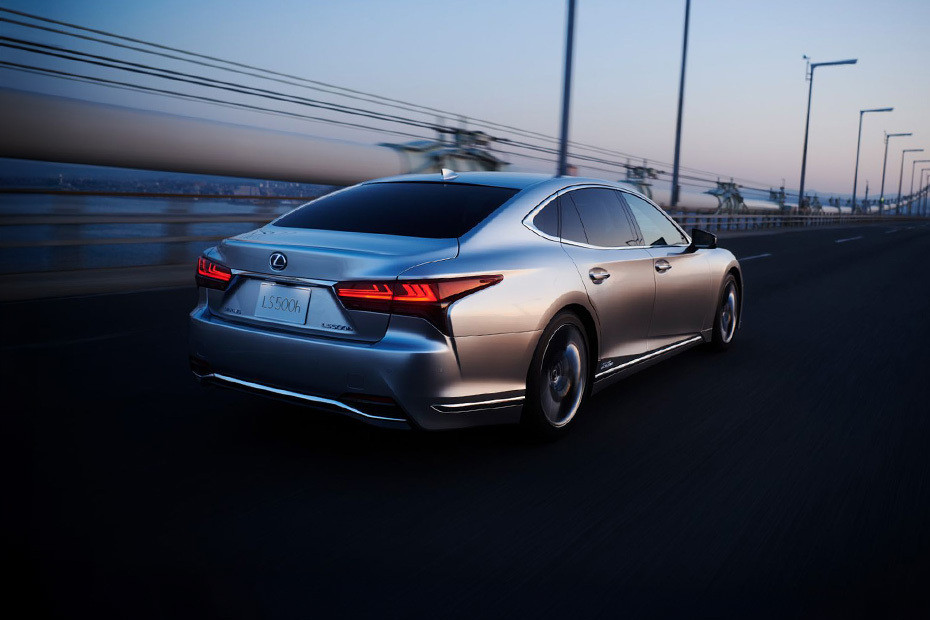 LS Hybrid Rear angle view