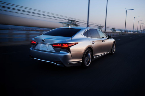 LS Hybrid Rear angle view