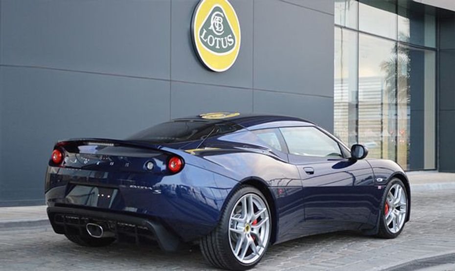 Evora S Rear angle view
