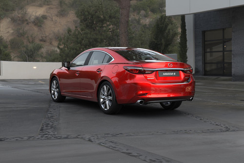 Rear Cross Side View of Mazda 6 Sedan